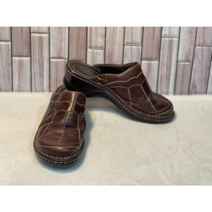 Josef Seibel Brown Leather Mules - 40
